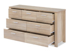 Sagano Low Boy 7 Drawers - Oak