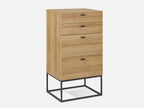 XOAN Wooden Tallboy 4 Drawers - Oak