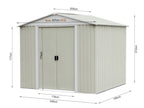 Garden Shed 2.0M x 2.6M x 2.1M Beige