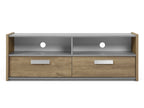 TOMMIE 1.4M Entertainment Unit - Cement + Oak