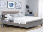 EGMONT Queen Bed Frame - LIGHT GREY