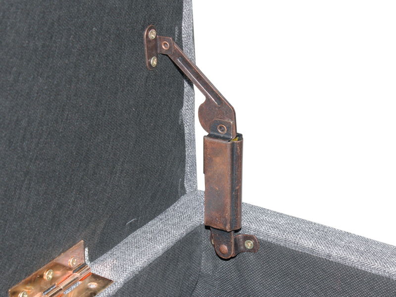 ELLIE Ottoman Footstool Storage Box - GREY