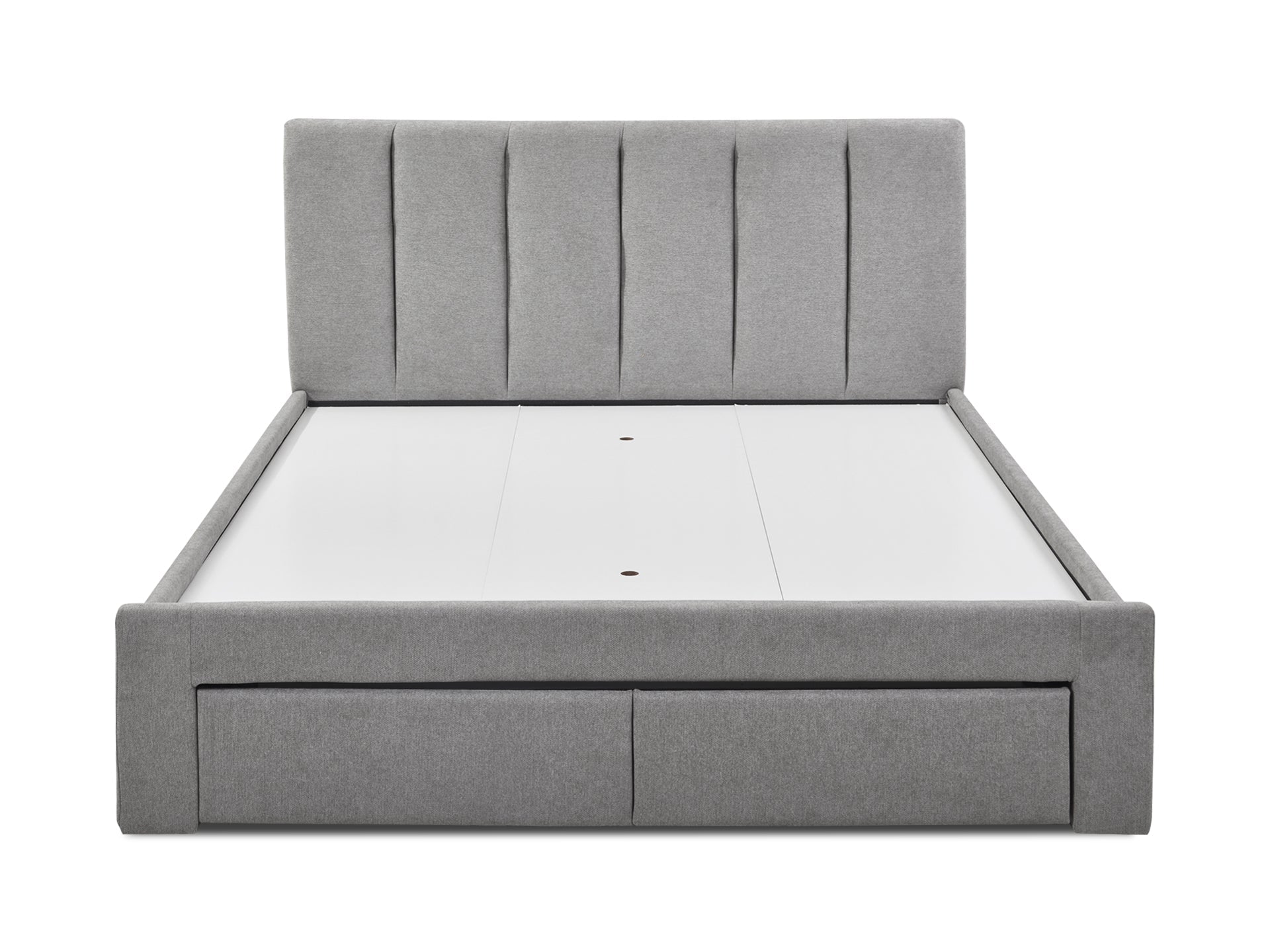 HLOLELA King Bed Frame with Storage - LIGHT GREY