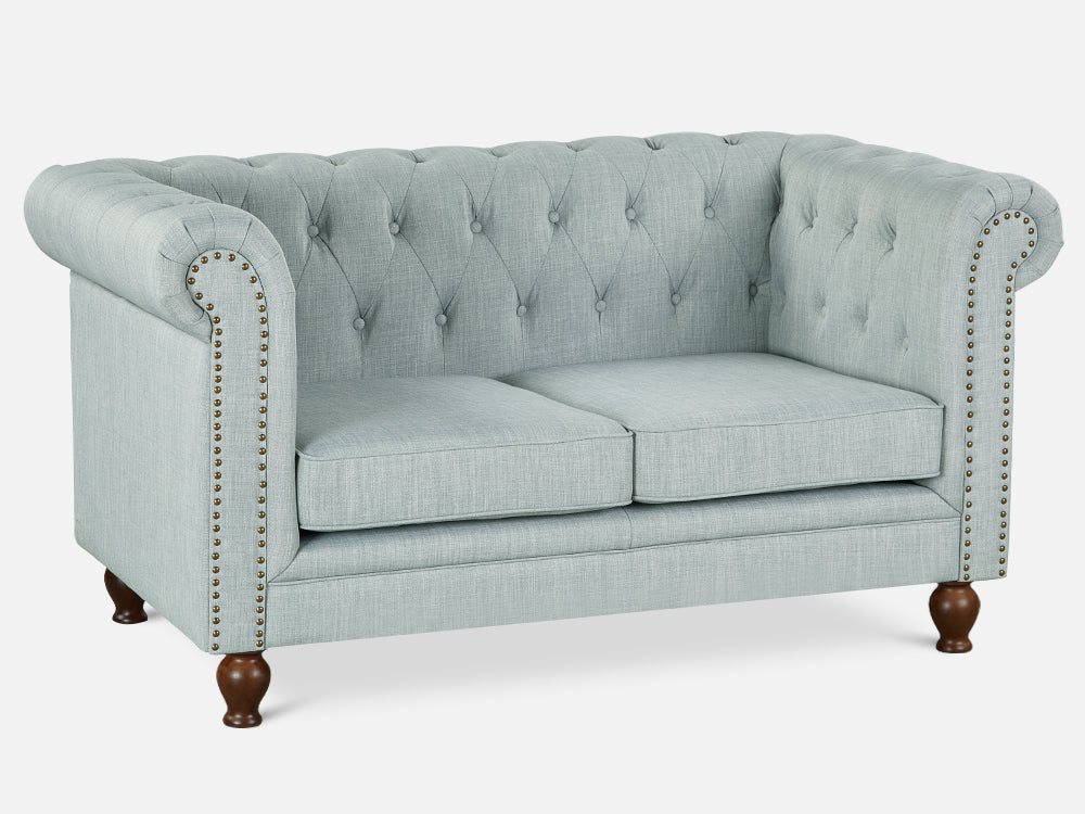 VAGAS 2 Seater Fabric Sofa - LIGHT GREY