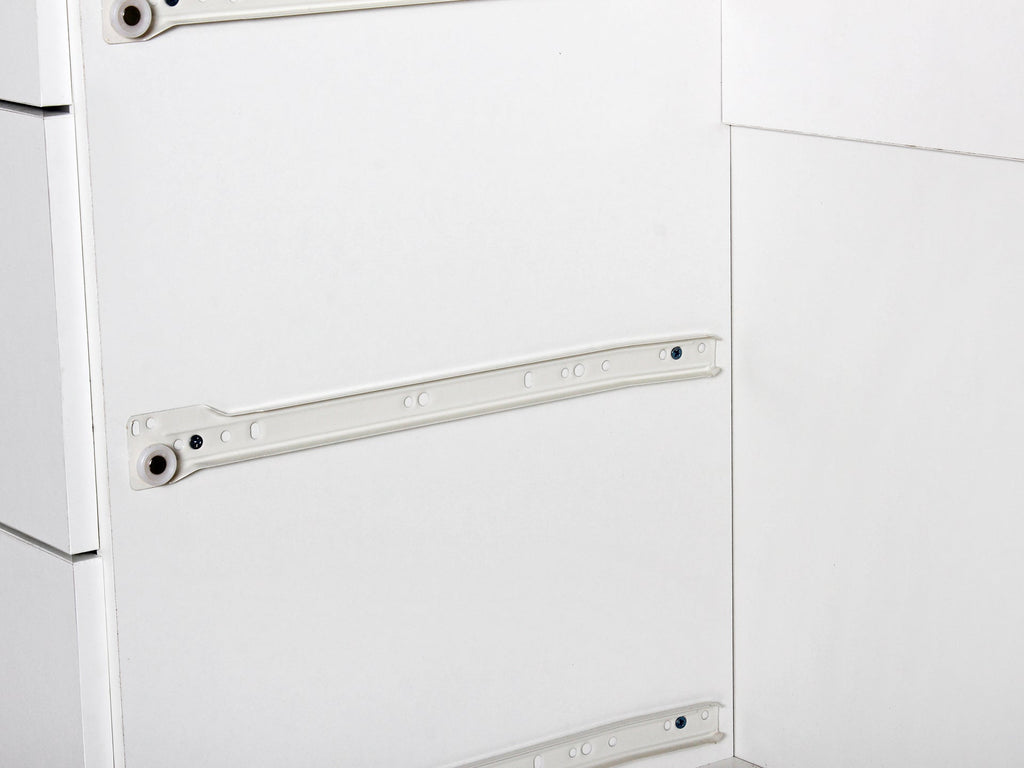 Bram Low Boy 8 Drawer Chest Dresser - White