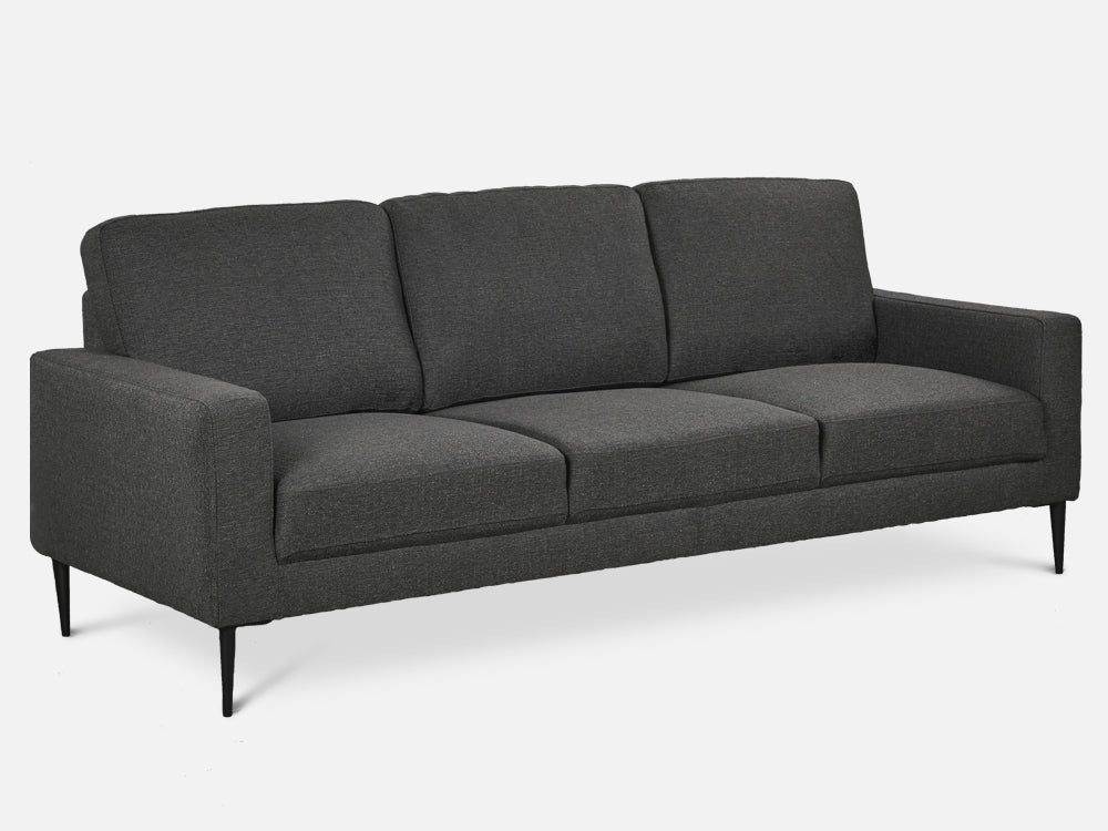 Toronto 3 Piece Sofa Set - Dark Grey