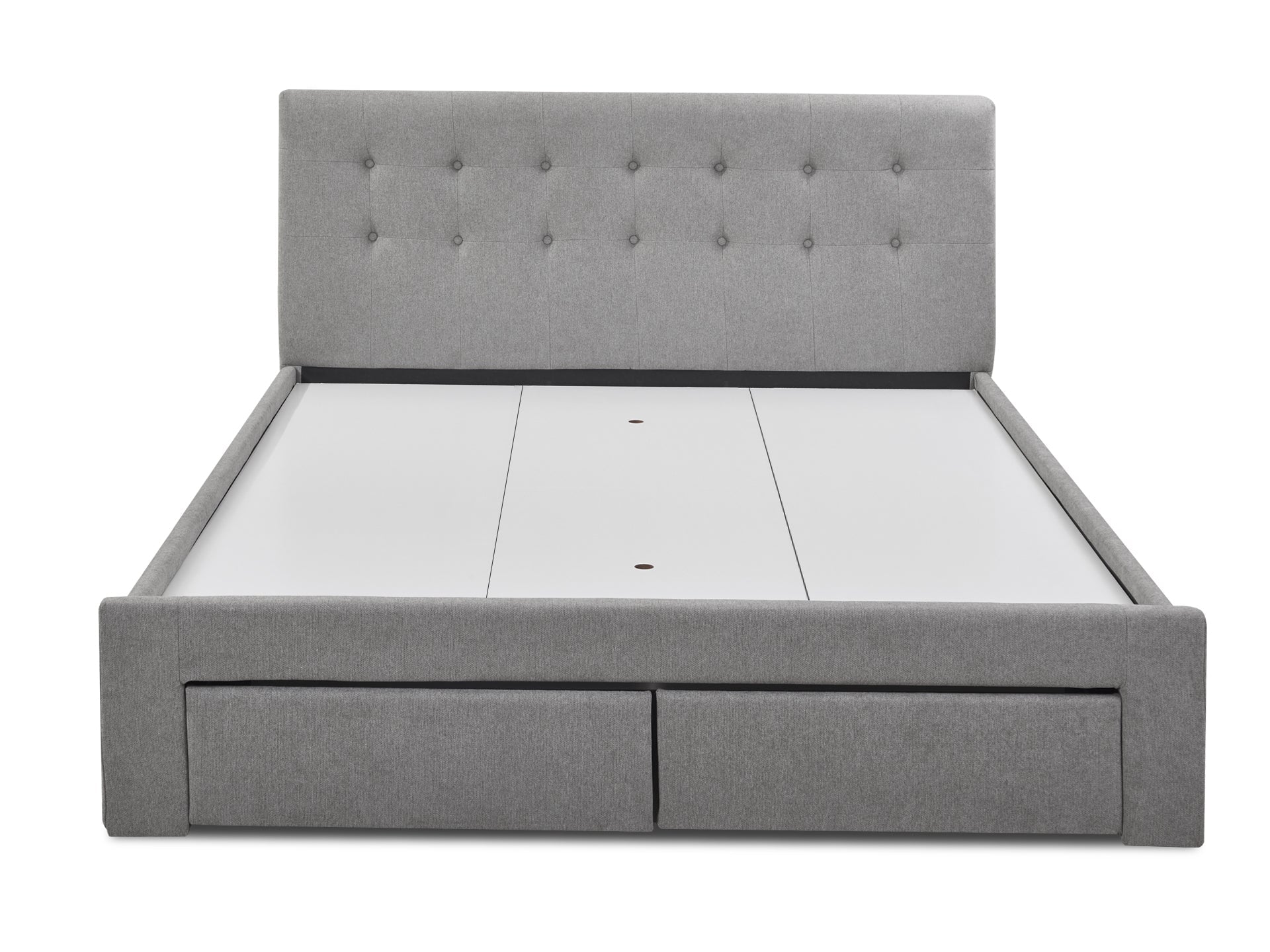 JULIAN King Bed Frame with Storage - LIGHT GREY