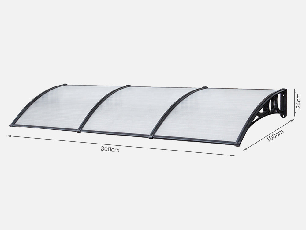TOUGHOUT 3m x 1m Window Door Canopy Awning