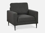 Toronto 3 Piece Sofa Set - Dark Grey