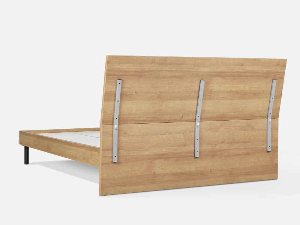 XOAN King Wooden Bed Frame - Oak