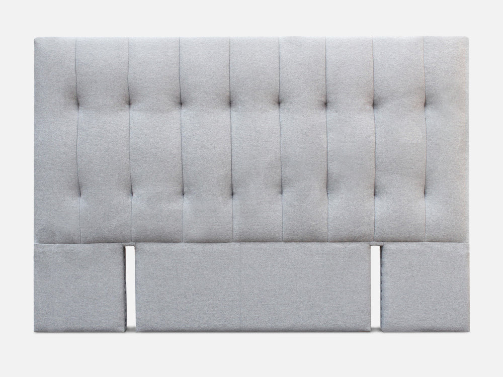 LISA KING Stand-alone Fabric Headboard - LIGHT GREY