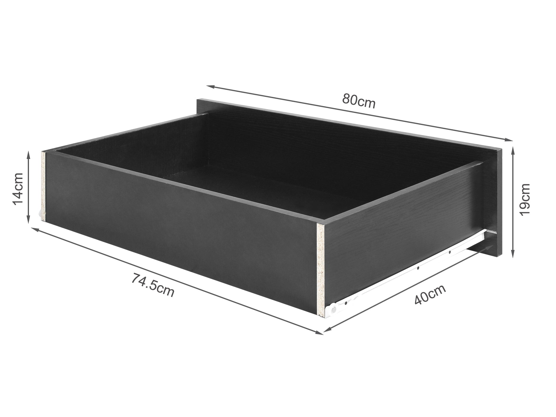 Bram 2 Door Wardrobe with 2 Drawers - Black