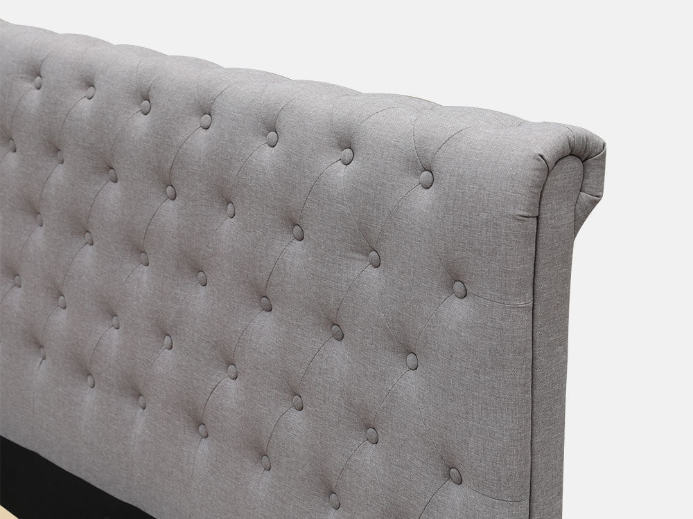 EGMONT King Bed Frame - LIGHT GREY