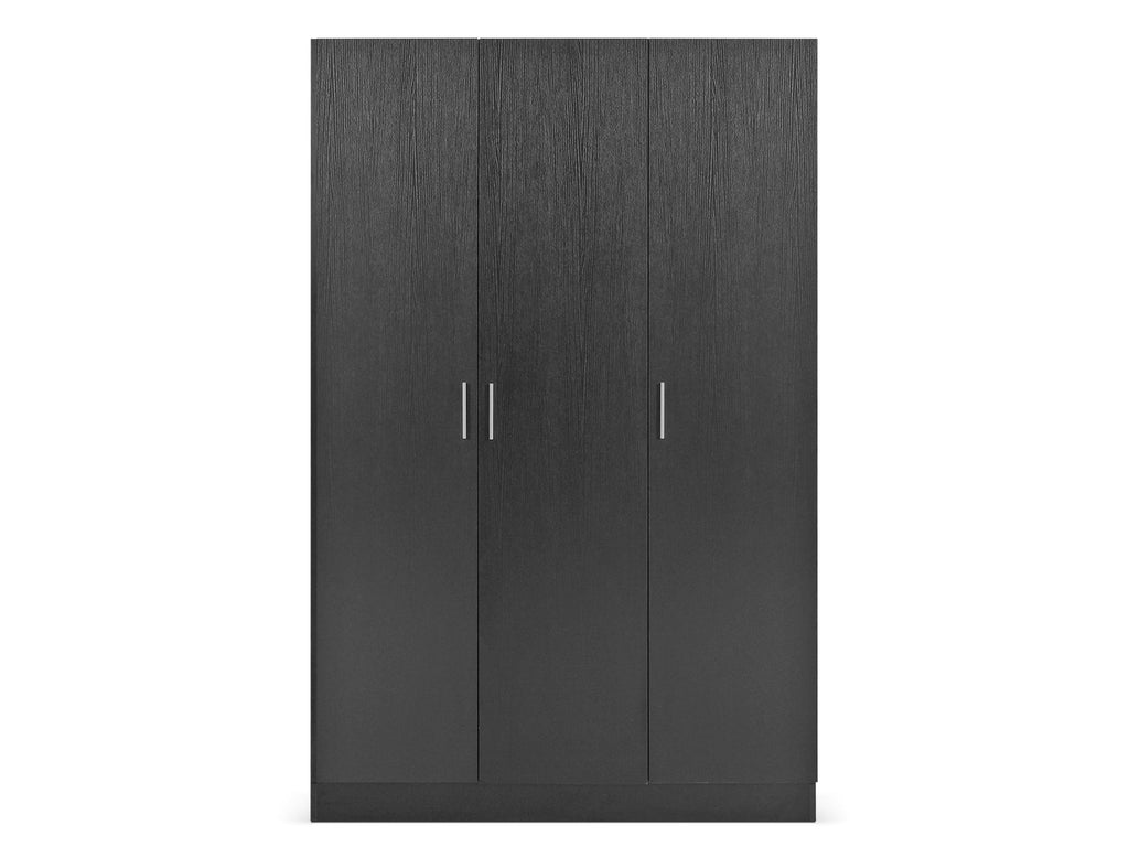 Bram 3 Door Wardrobe Cabinet - Black