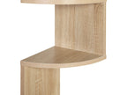 Nemi 5-Tier Wall Mounted Corner Shelf - Oak