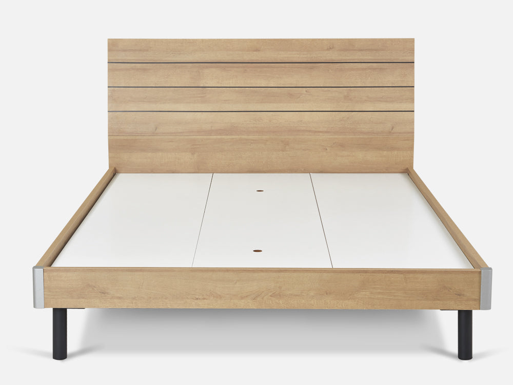 XOAN Queen Wooden Bed Frame - Oak