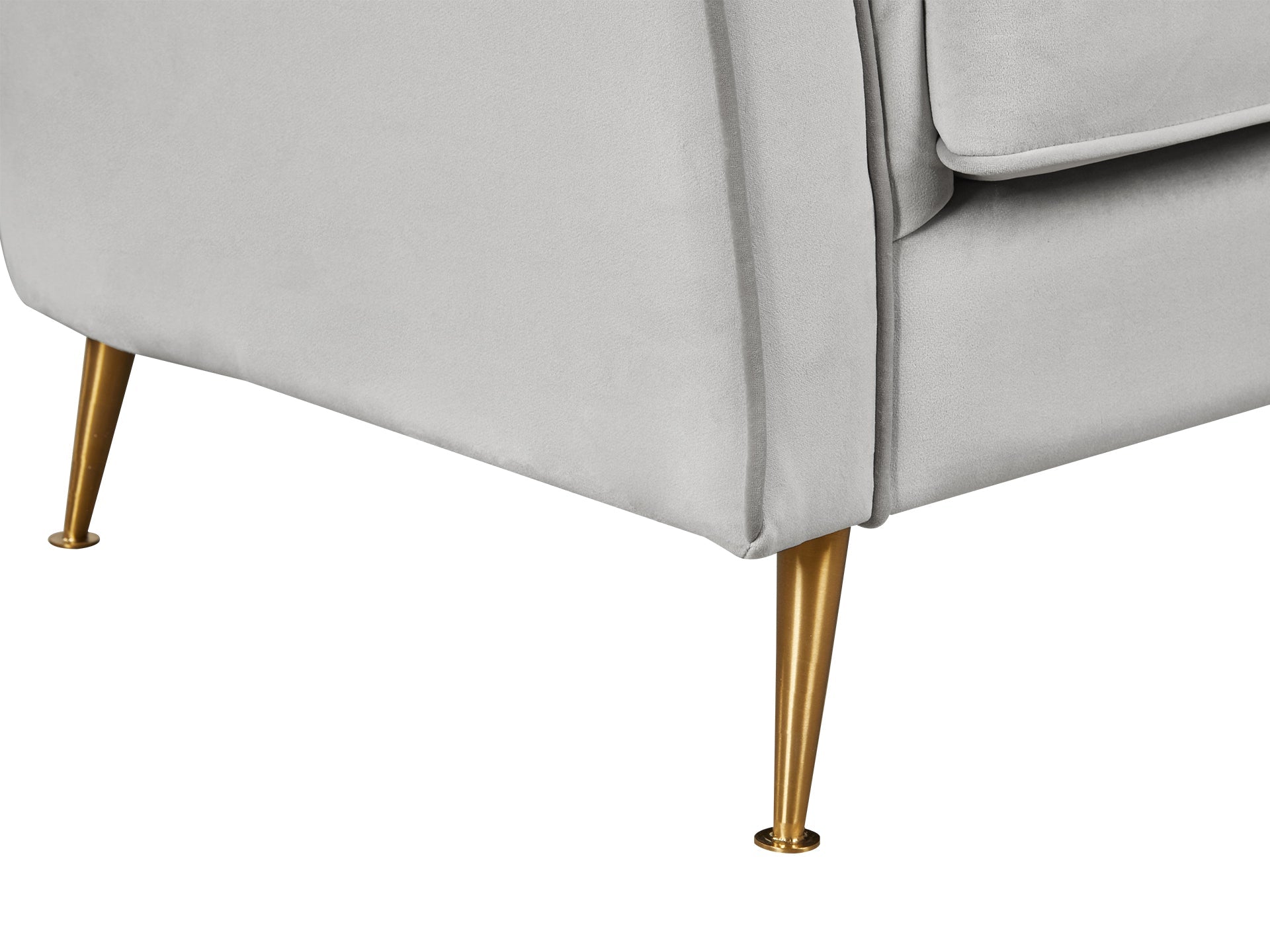 OSLO 3 Seater Velvet Sofa - LIGHT GREY