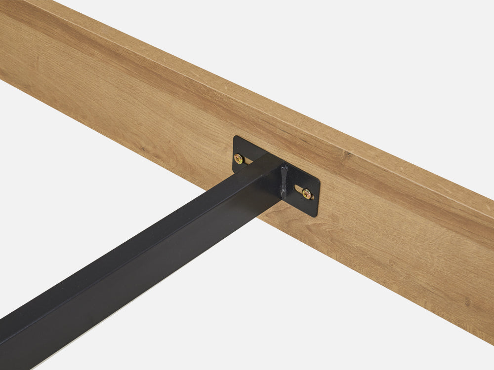 XOAN King Wooden Bed Frame - Oak