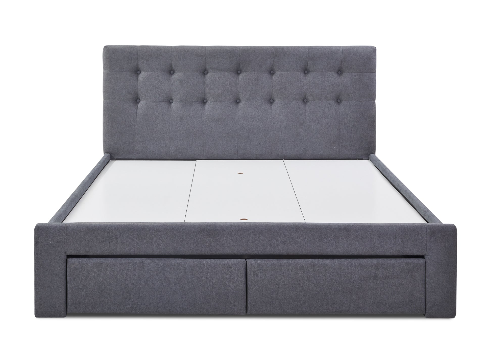 JULIAN King Bed Frame with Storage - DARK GREY