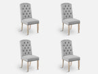 LAYLA 4PCS Velvet Dining Chair - GREY