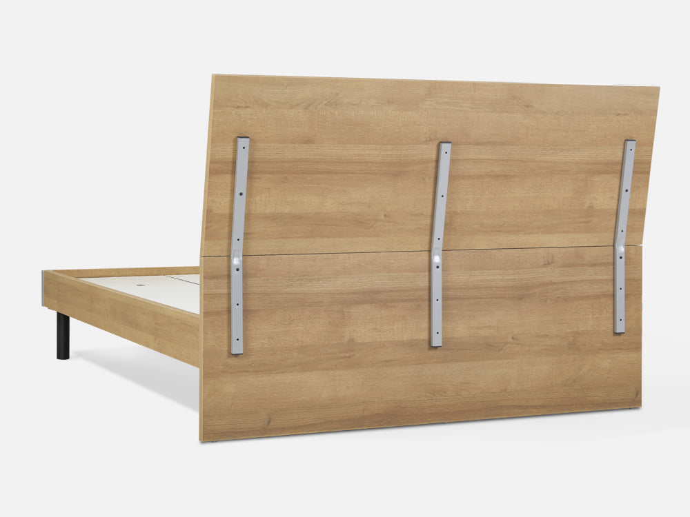 XOAN Double Wooden Bed Frame - Oak