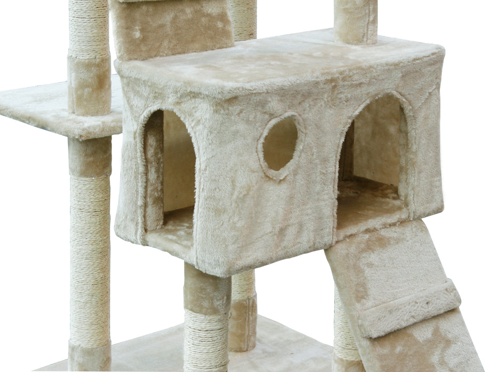 BINGO Cat Tree House 185cm 7 Levels - BEIGE