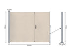 Toughout 1.8m x 3m Retractable Side Awning Screen Shade