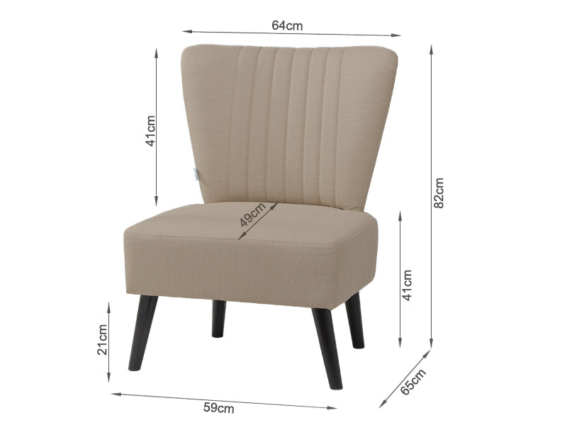 Anita Occasional Chair Fabric Lounge Chair