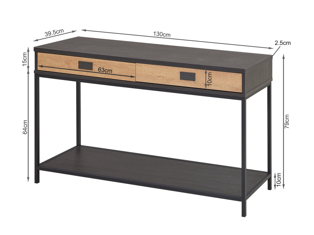 Morris Wooden Console Table - Oak