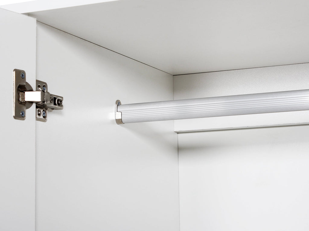 Bram 3 Door Wardrobe with 2 Drawers - White