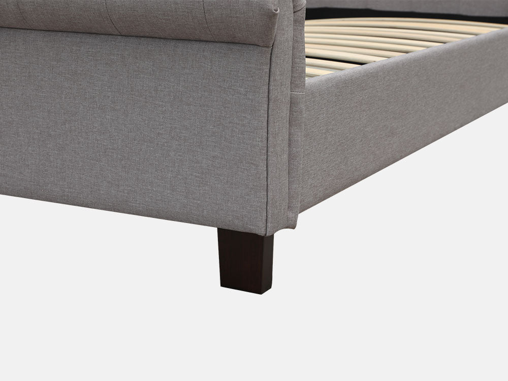 EGMONT Queen Bed Frame - LIGHT GREY