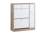 Kihona 3 Drawer Shoe Cabinet Storage Rack - Oak