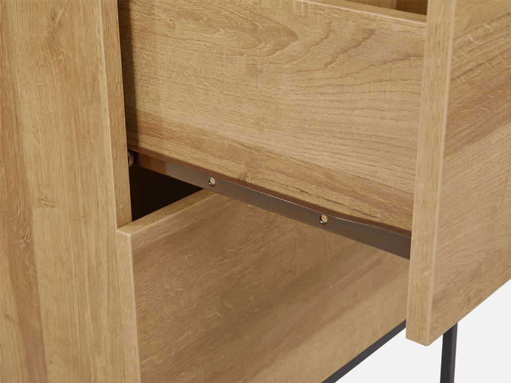 XOAN Wooden Tallboy 4 Drawers - Oak