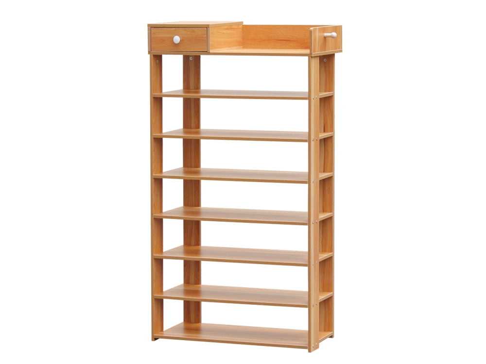 TAHUNA 8 Tiers Shoe Rack Organiser Storage Shelf - Oak