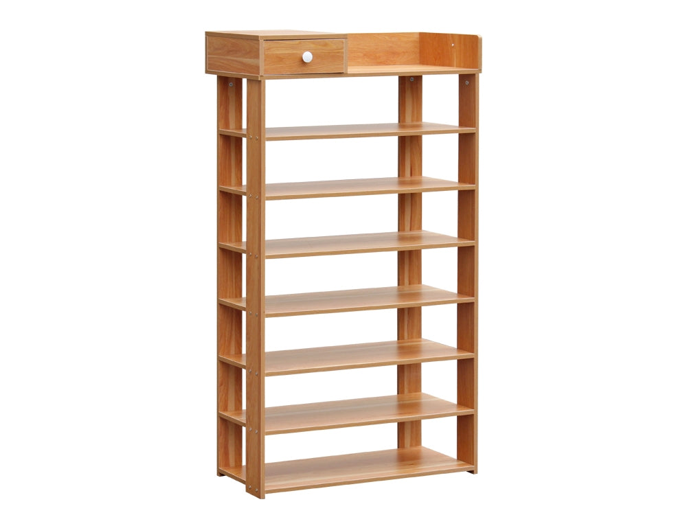 TAHUNA 8 Tiers Shoe Rack Organiser Storage Shelf - Oak