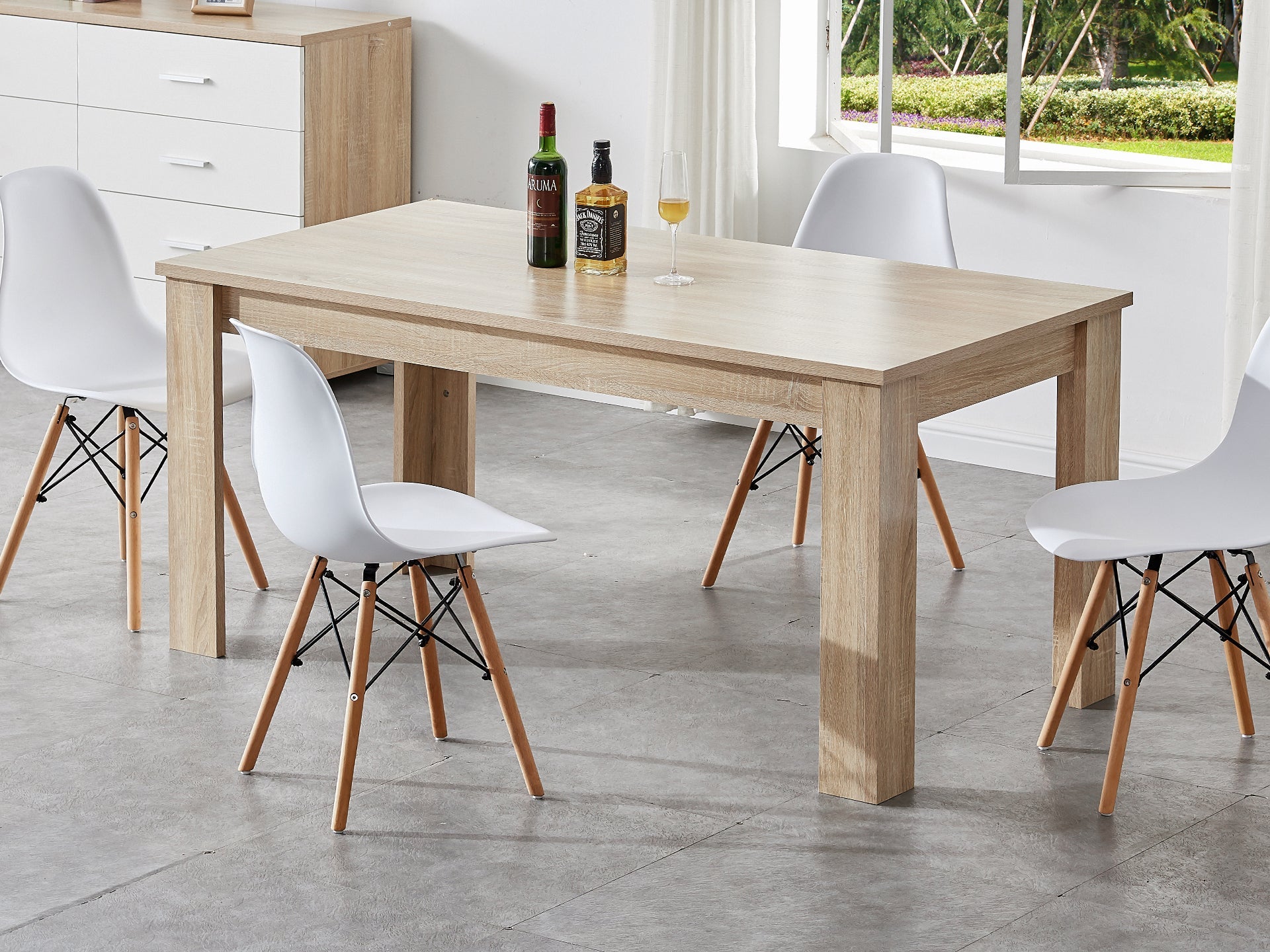 Azar Dining Table Rectangle 160 x 80cm - Oak