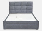 MUSALA King Bed Frame with Storage - DARK GREY
