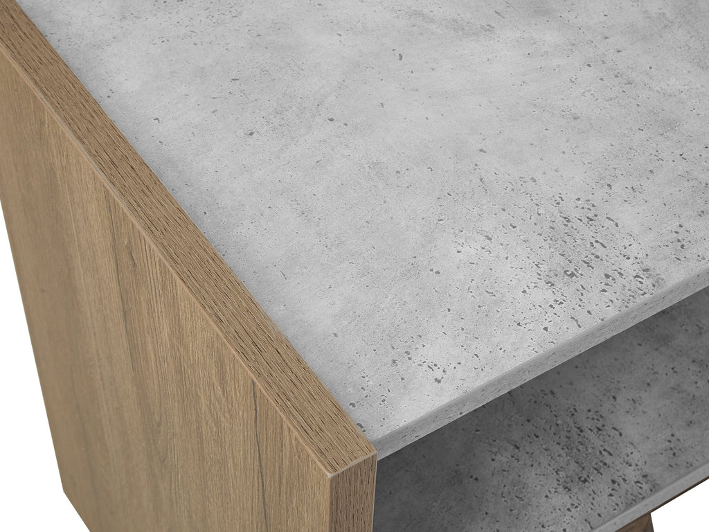 TOMMIE 1.4M Entertainment Unit - Cement + Oak