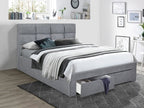 MUSALA King Bed Frame with Storage - DARK GREY