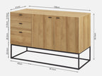 XOAN Sideboard Buffet Table - Oak