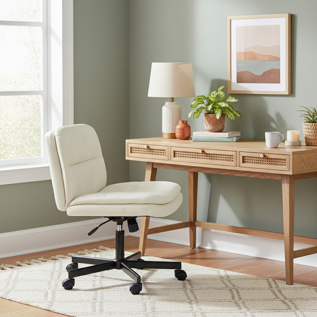 Israel Swivel Chair - Ivory