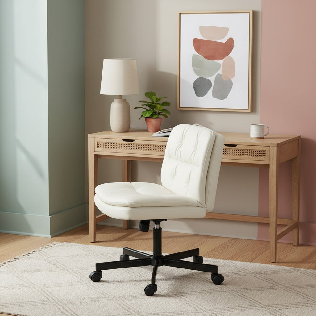 Israel Swivel Chair - Ivory
