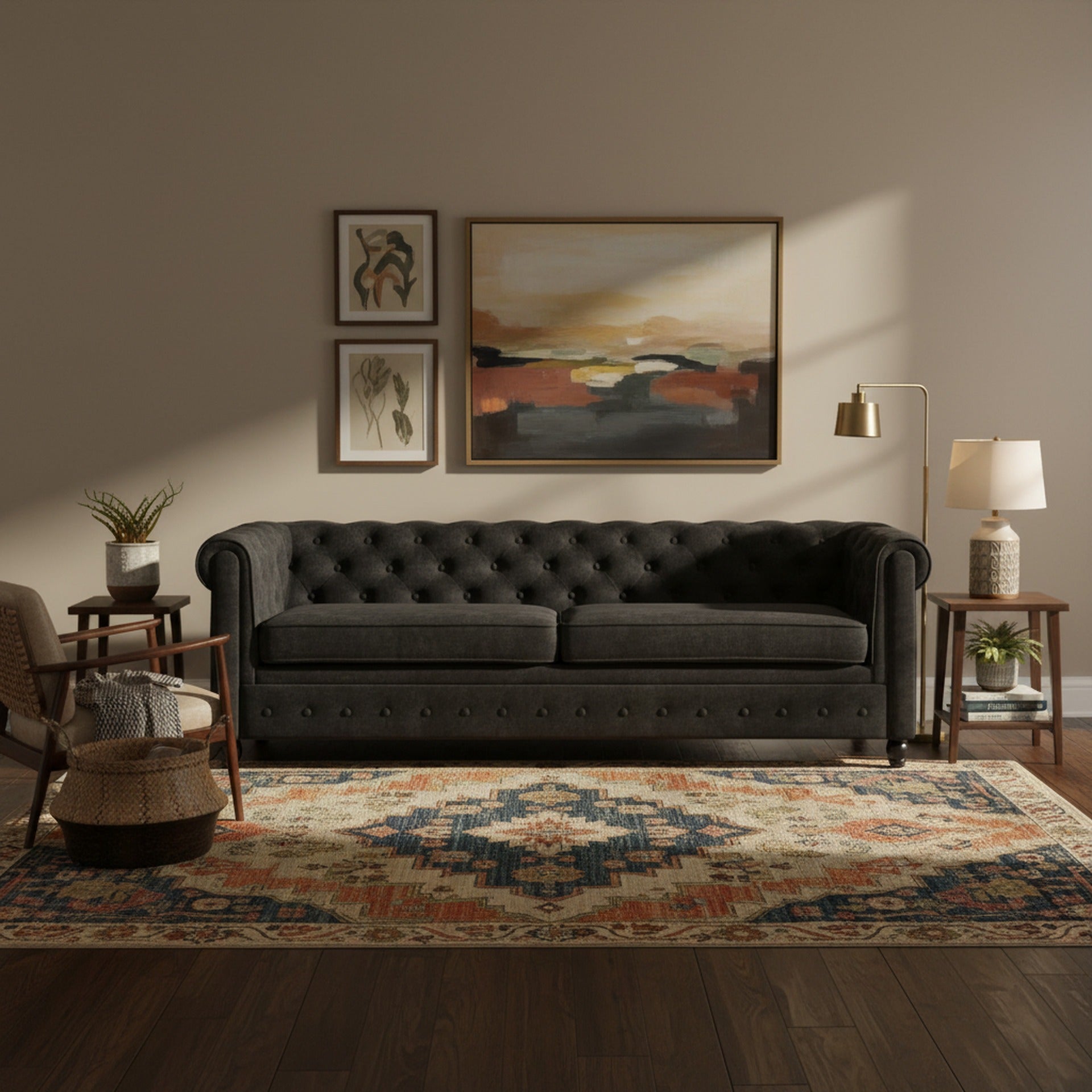 Aviana 3 Seater Sofa - Black