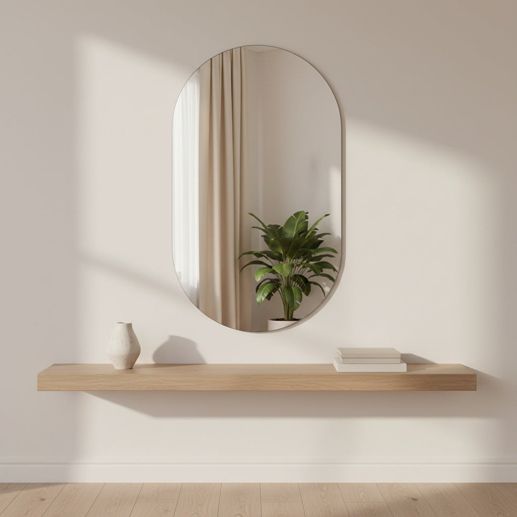 Zero Oval Frameless Wall Mirror