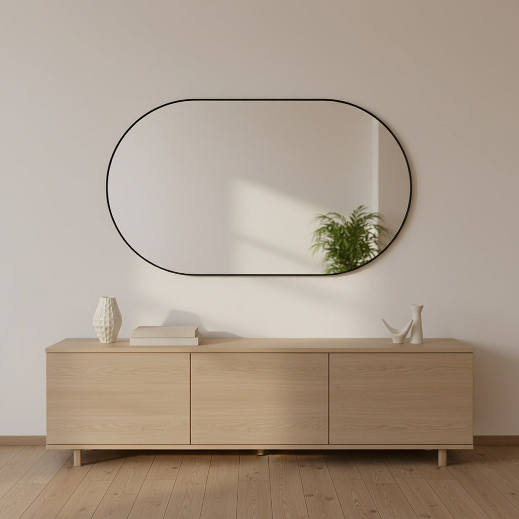 Zero Oval Frameless Wall Mirror