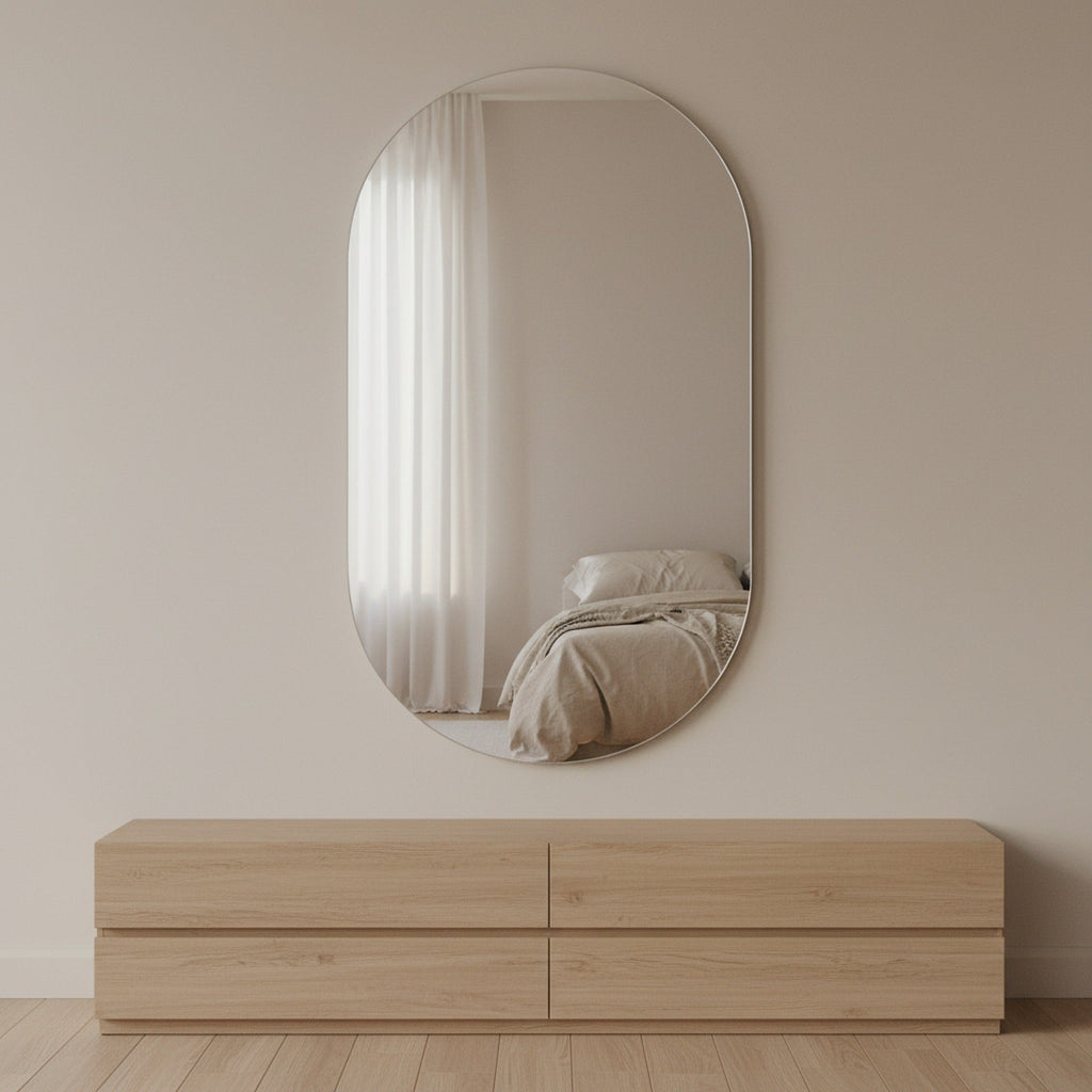 Zero Oval Frameless Wall Mirror