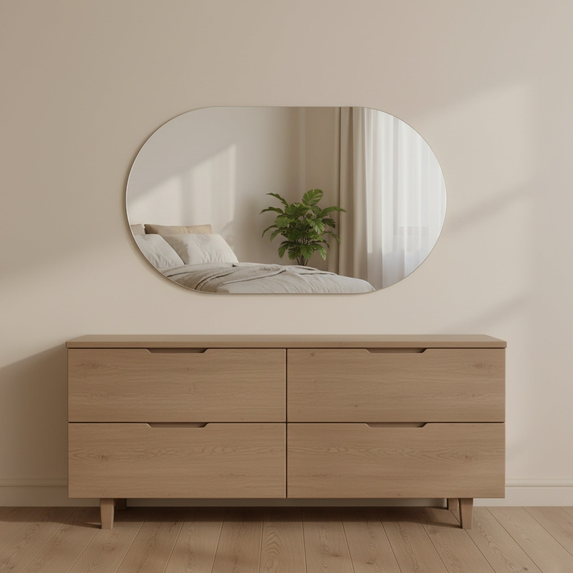 Zero Oval Frameless Wall Mirror