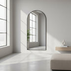 Archie Metal Arched Full Length Mirror - Black