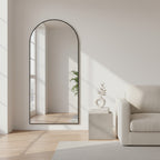 Archie Metal Arched Full Length Mirror - Black
