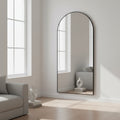 Archie Metal Arched Full Length Mirror - Black